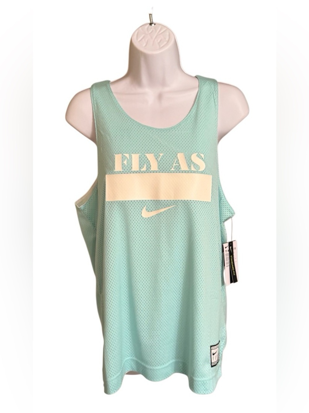 Nike Fly Reversible Basketball Jersey NWT Women’s Medium Mint Cream Mesh